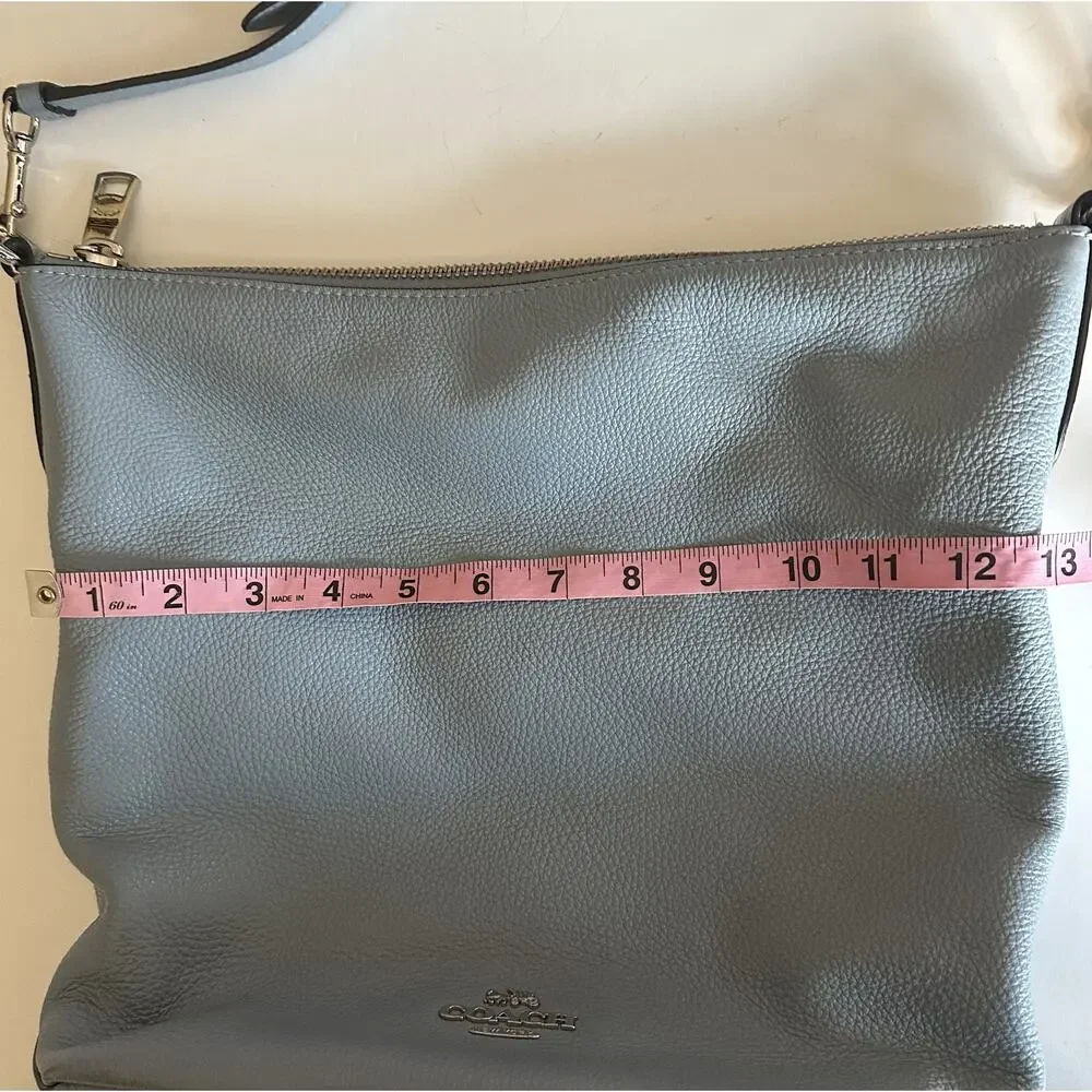 Coach Vintage Abby Hobo Bag Womens Sky Blue Pebbled Leather Slouchy Purse